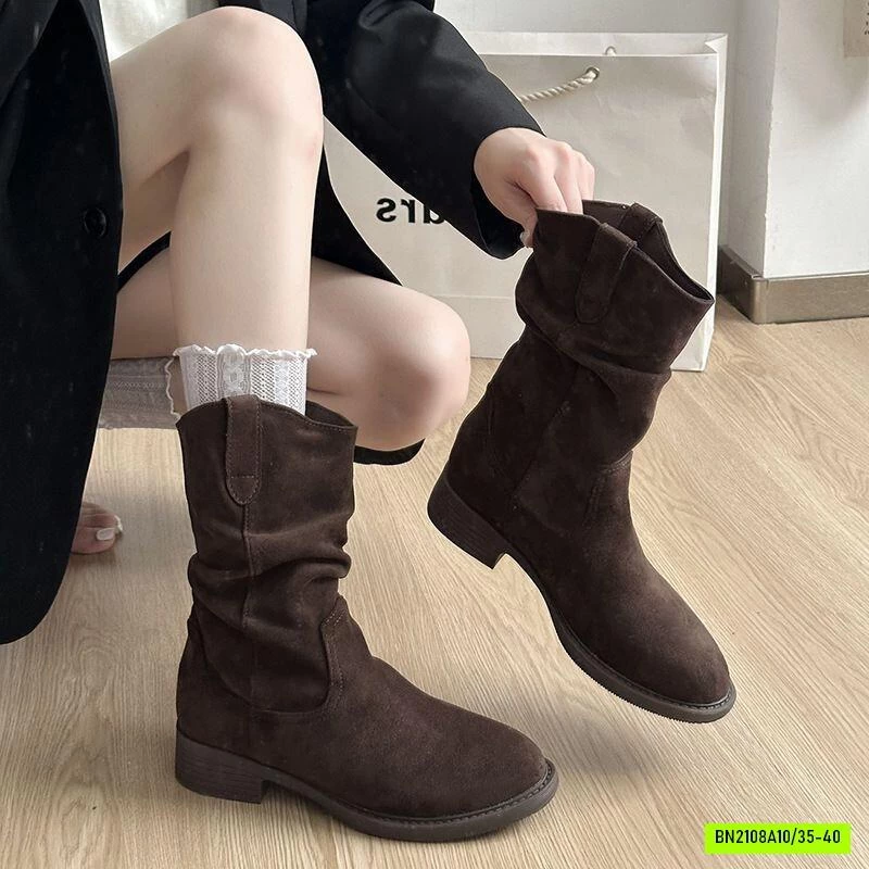 BOOT NHUNG CỔ LỠ NỮ