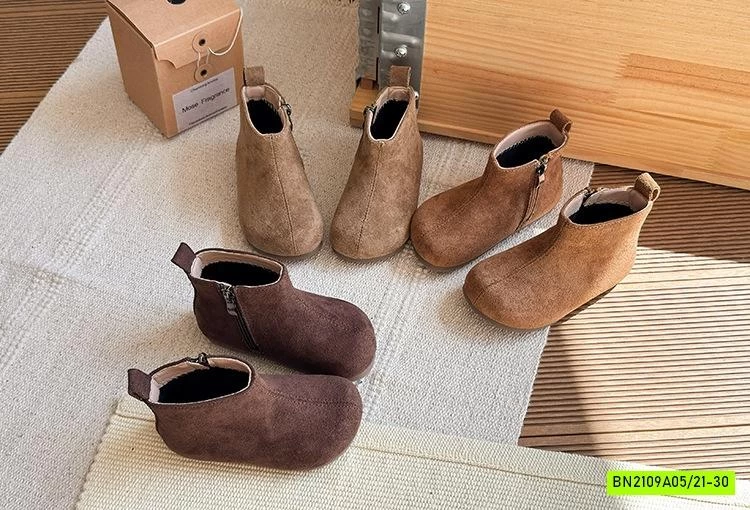 BOOT NHUNG VINTAGE CỔ NGẮN