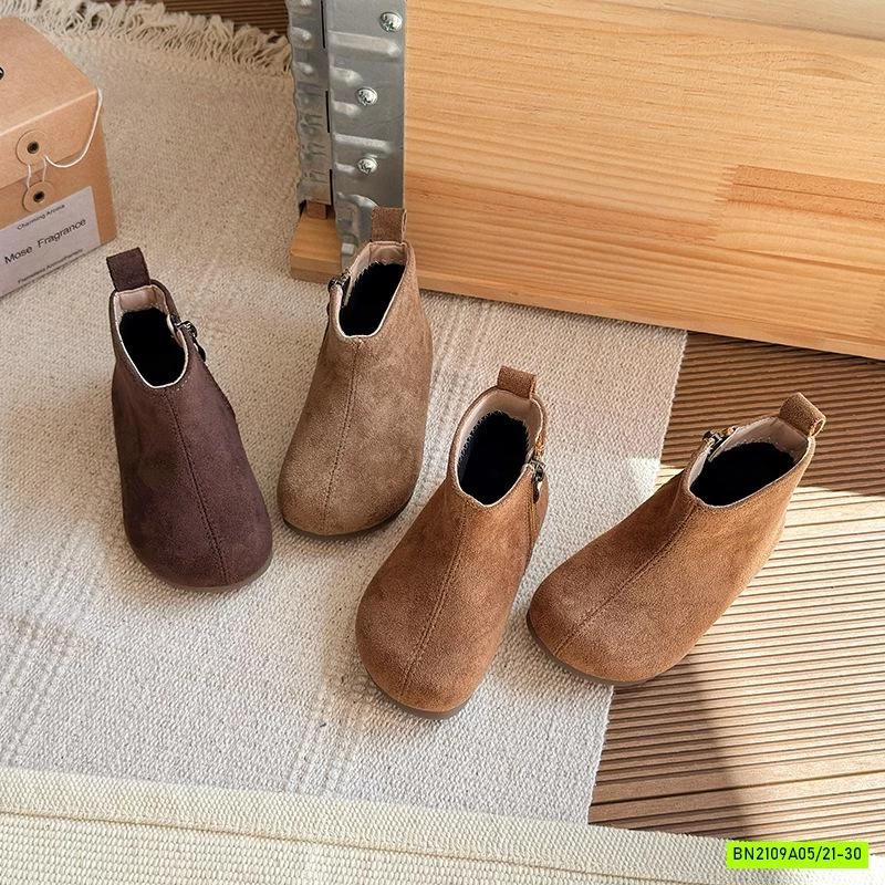 BOOT NHUNG VINTAGE CỔ NGẮN