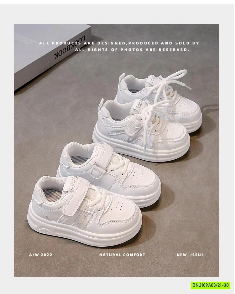 GIÀY THỂ THAO TRẮNG ĐẾ BÁNH MẬY