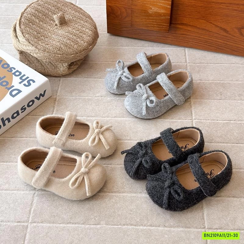 GIÀY BÚP BÊ NHUNG GẮN NƠ