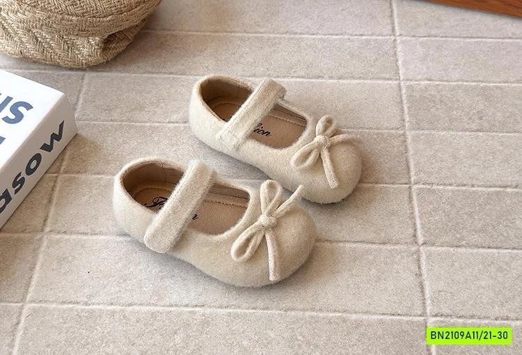 GIÀY BÚP BÊ NHUNG GẮN NƠ