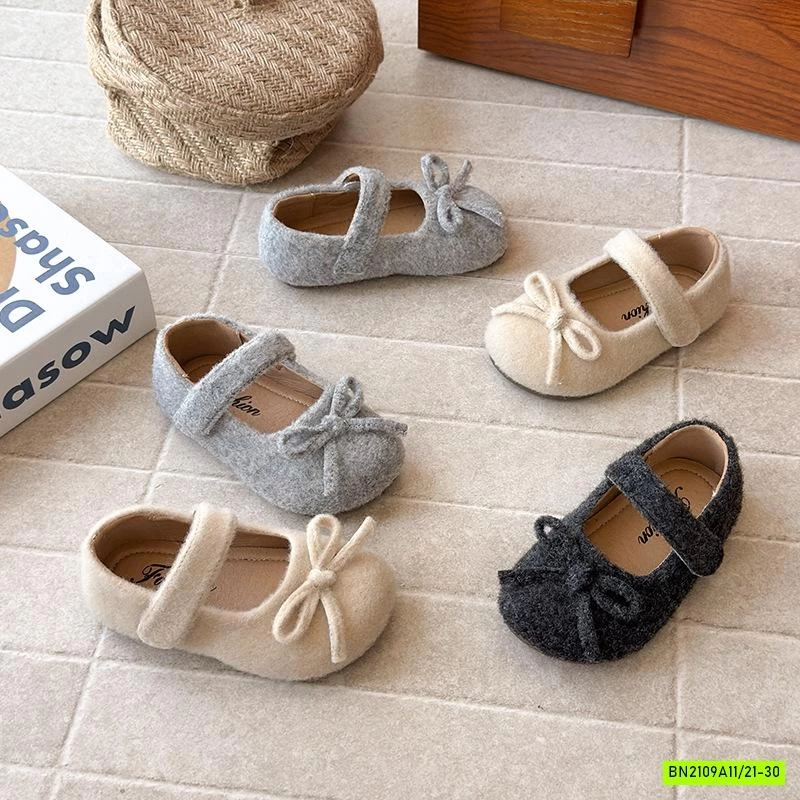 GIÀY BÚP BÊ NHUNG GẮN NƠ