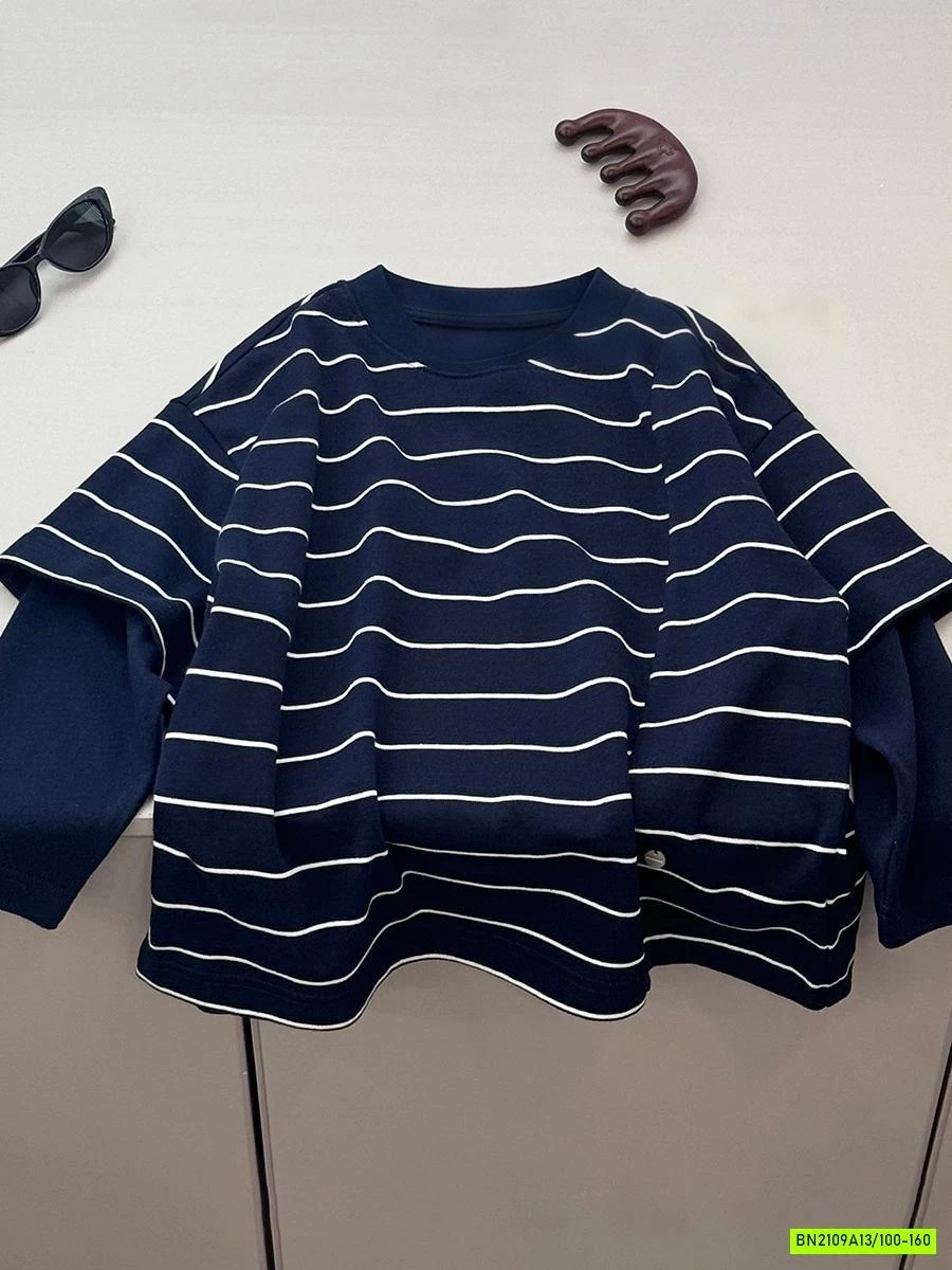 ÁO THUN KẺ NGANG GIẢ 2 LỚP