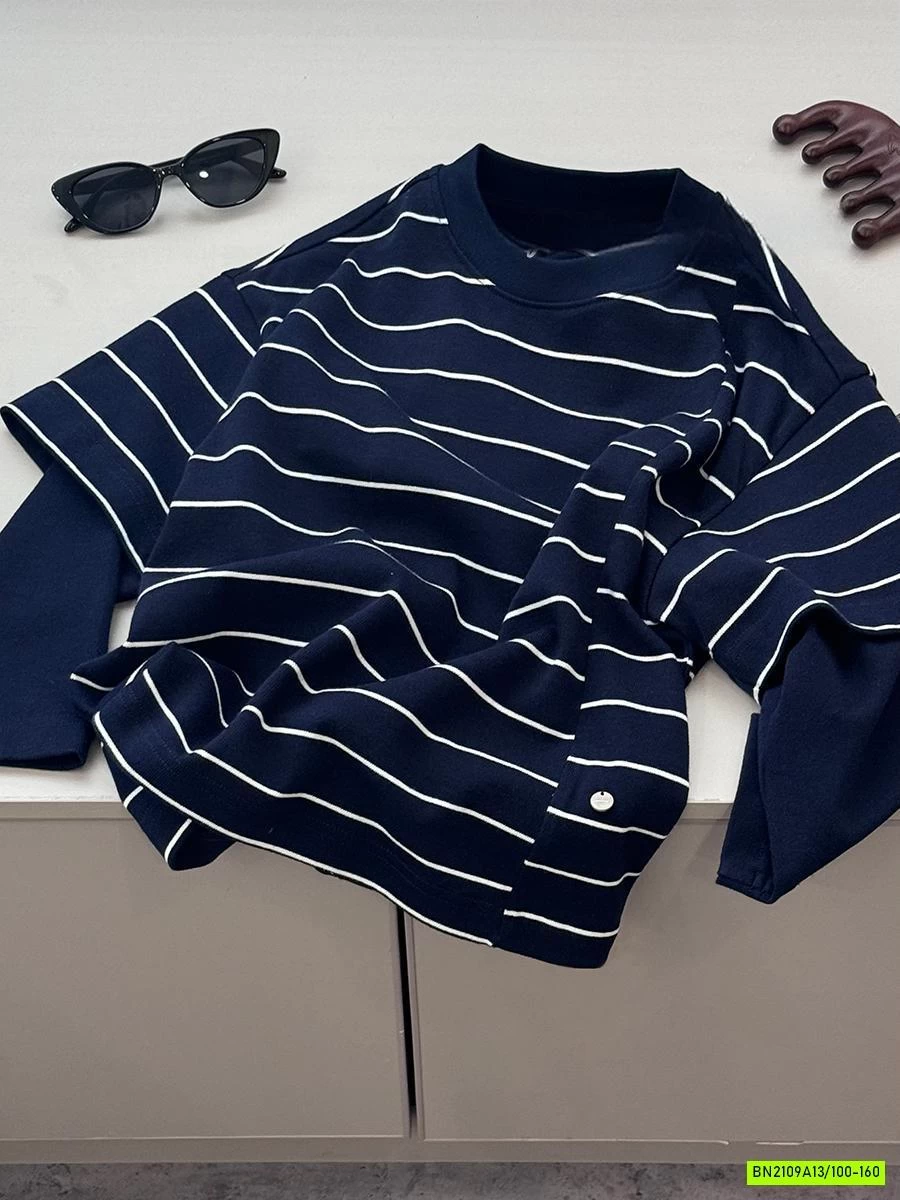 ÁO THUN KẺ NGANG GIẢ 2 LỚP