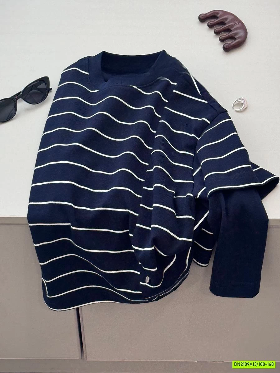 ÁO THUN KẺ NGANG GIẢ 2 LỚP