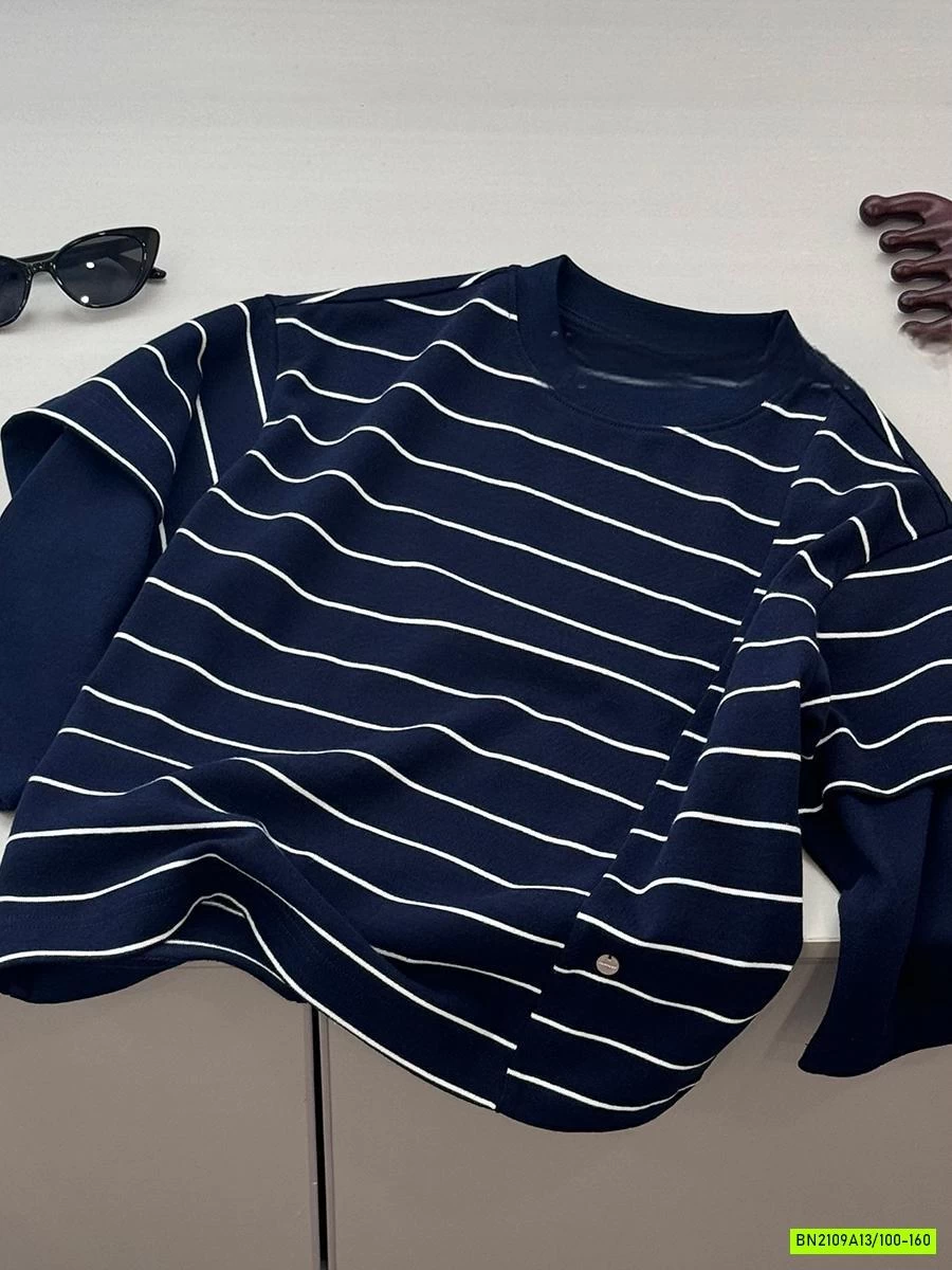 ÁO THUN KẺ NGANG GIẢ 2 LỚP