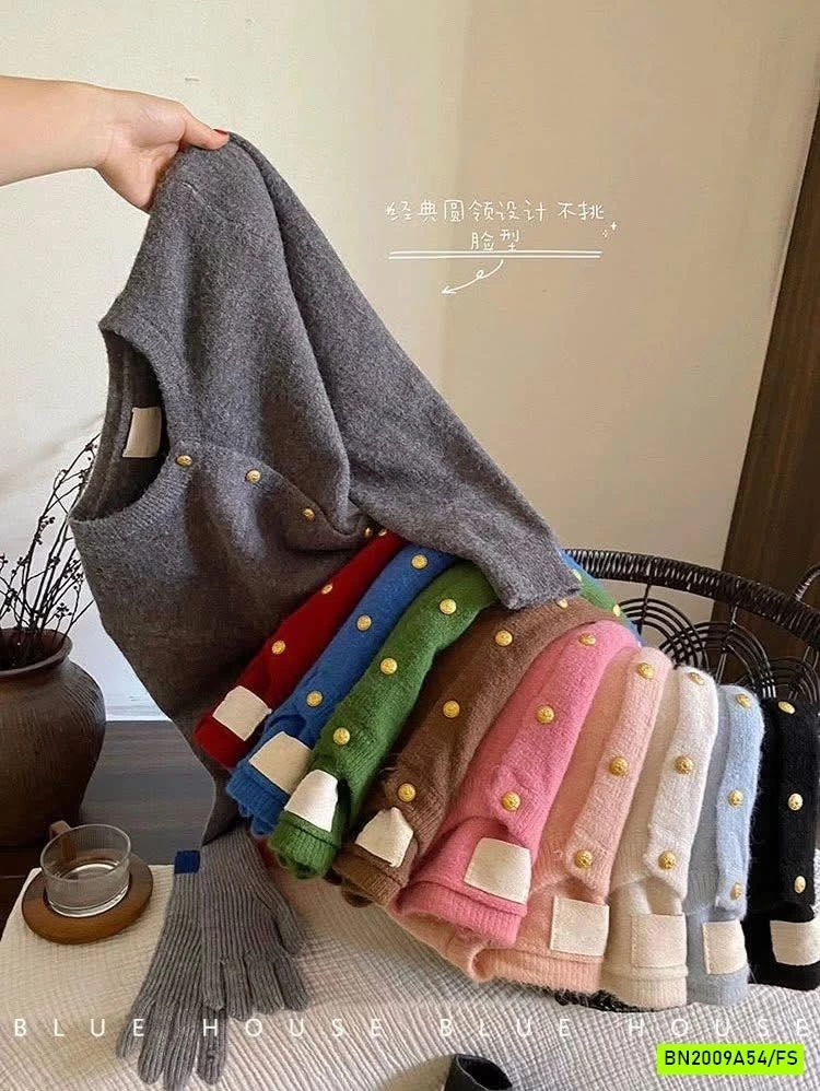 CARDIGAN LEN CỔ TRÒN BASIC