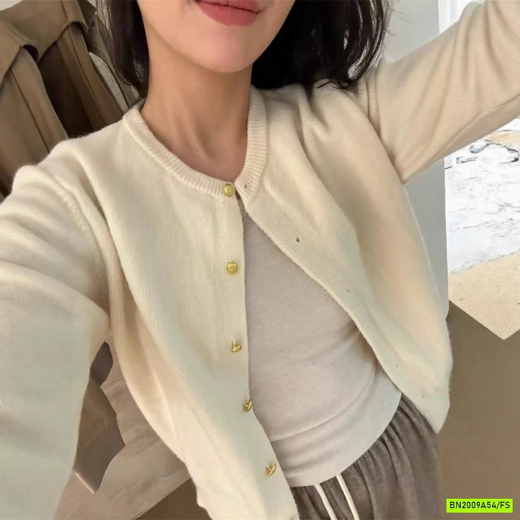 CARDIGAN LEN CỔ TRÒN BASIC