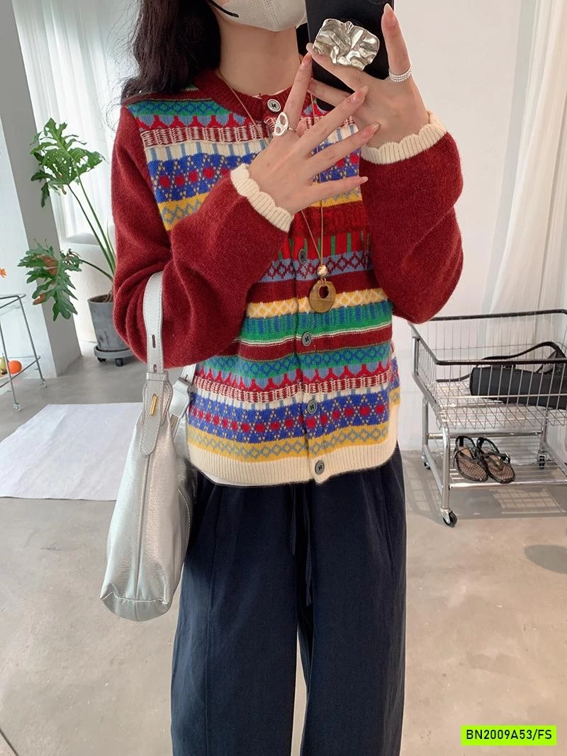 KHOÁC LEN HỌA TIẾT THỔ CẨM