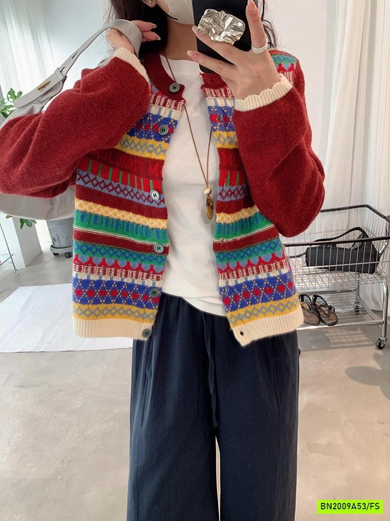 KHOÁC LEN HỌA TIẾT THỔ CẨM