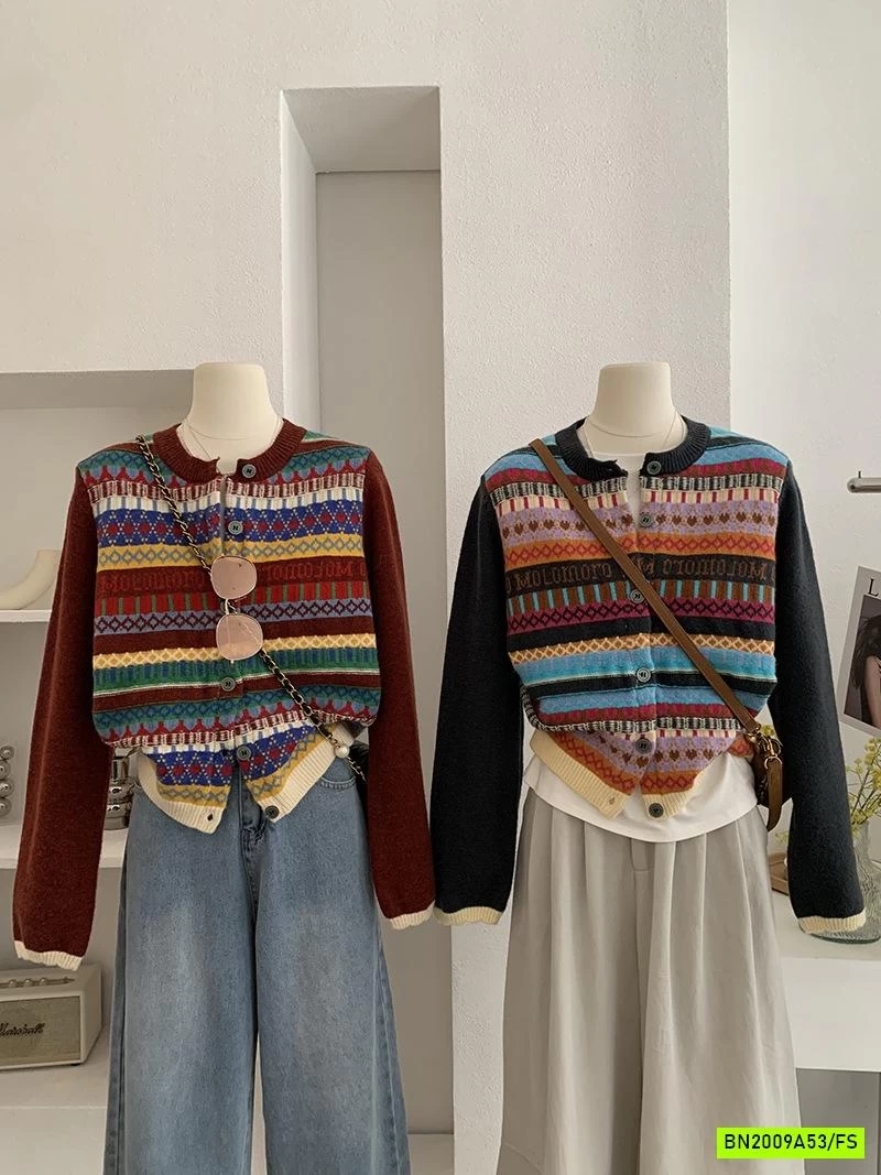 KHOÁC LEN HỌA TIẾT THỔ CẨM