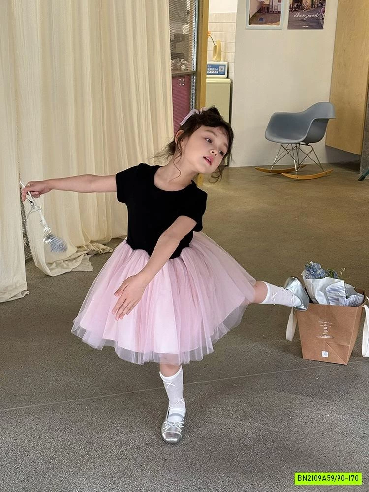 ĐẦM BALE HỒNG 25D214 AMBB