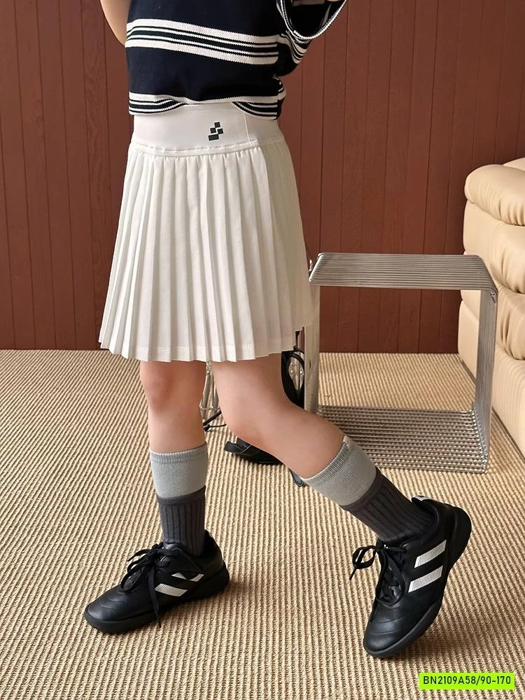 CHÂN VÁY XẾP LY NHỎ TRẮNG 25C199 AMBB