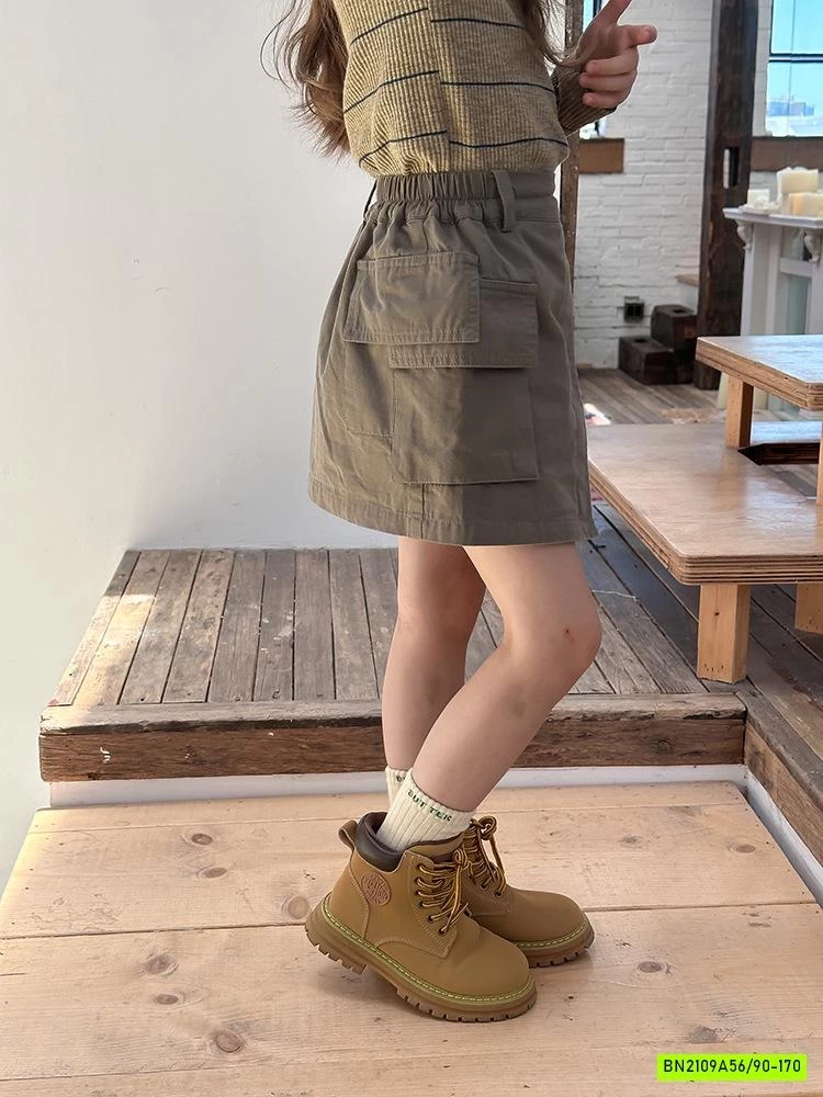 CHÂN VÁY KAKI VẠT CHÉO 24X061 AMBB