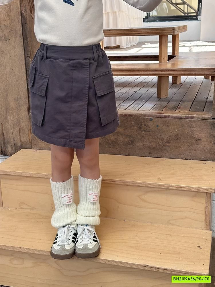 CHÂN VÁY KAKI VẠT CHÉO 24X061 AMBB