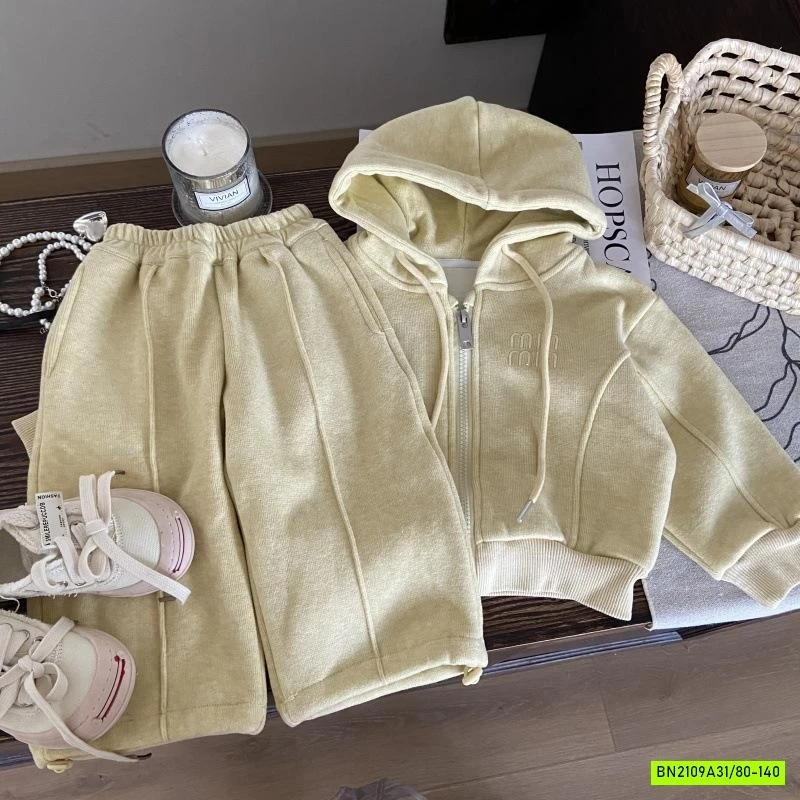 SÉT NỈ MIN ÁO KHOÁC BÉ GÁI