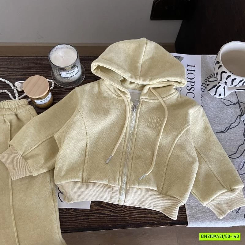 SÉT NỈ MIN ÁO KHOÁC BÉ GÁI