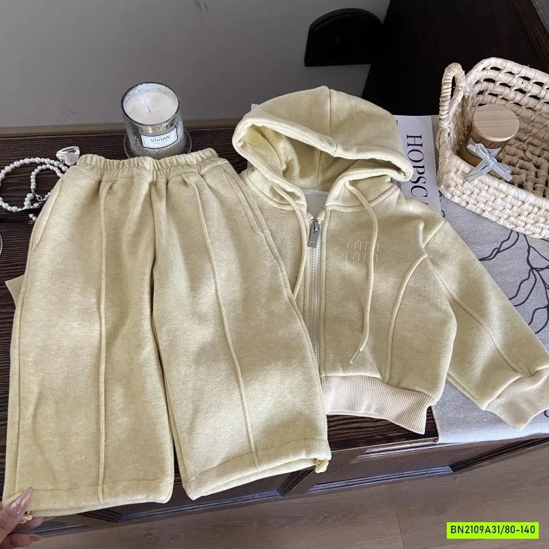 SÉT NỈ MIN ÁO KHOÁC BÉ GÁI