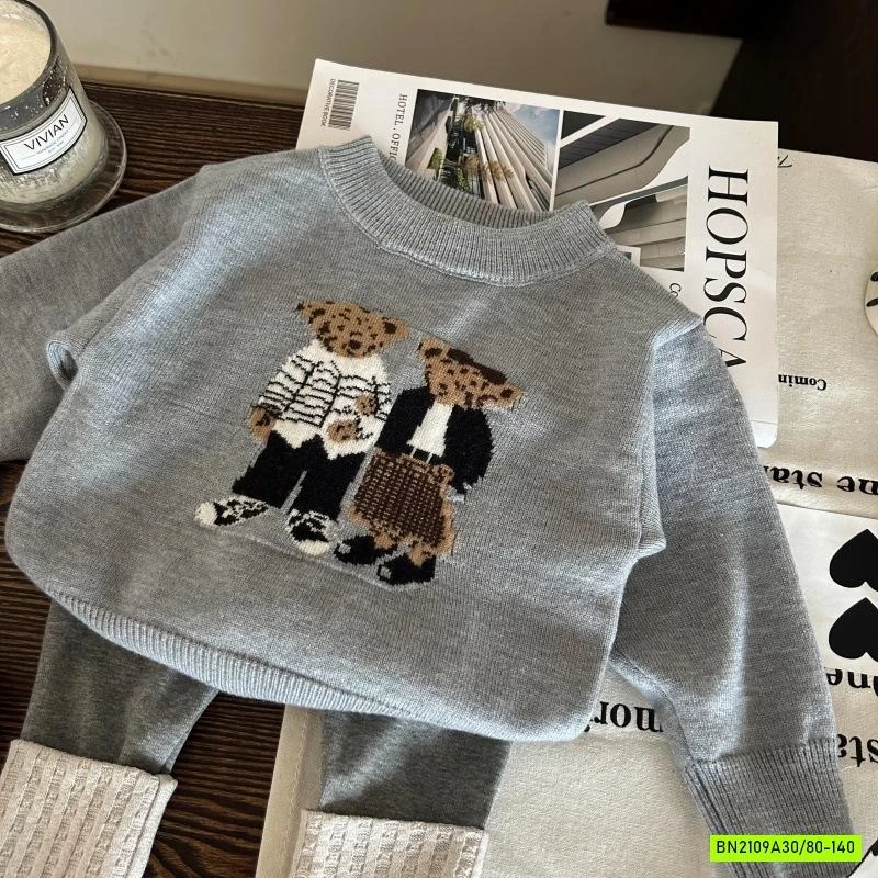 ÁO LEN GẤU MIX LEGGING GIẢ TẤT