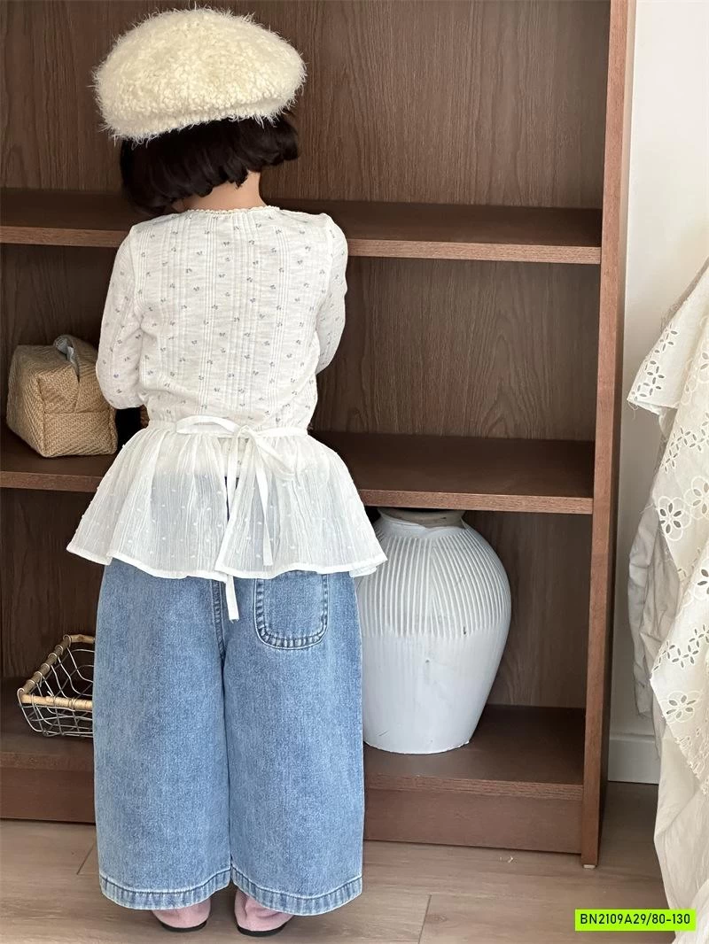 ÁO NỈ HOA NHÍ XINH XẮN