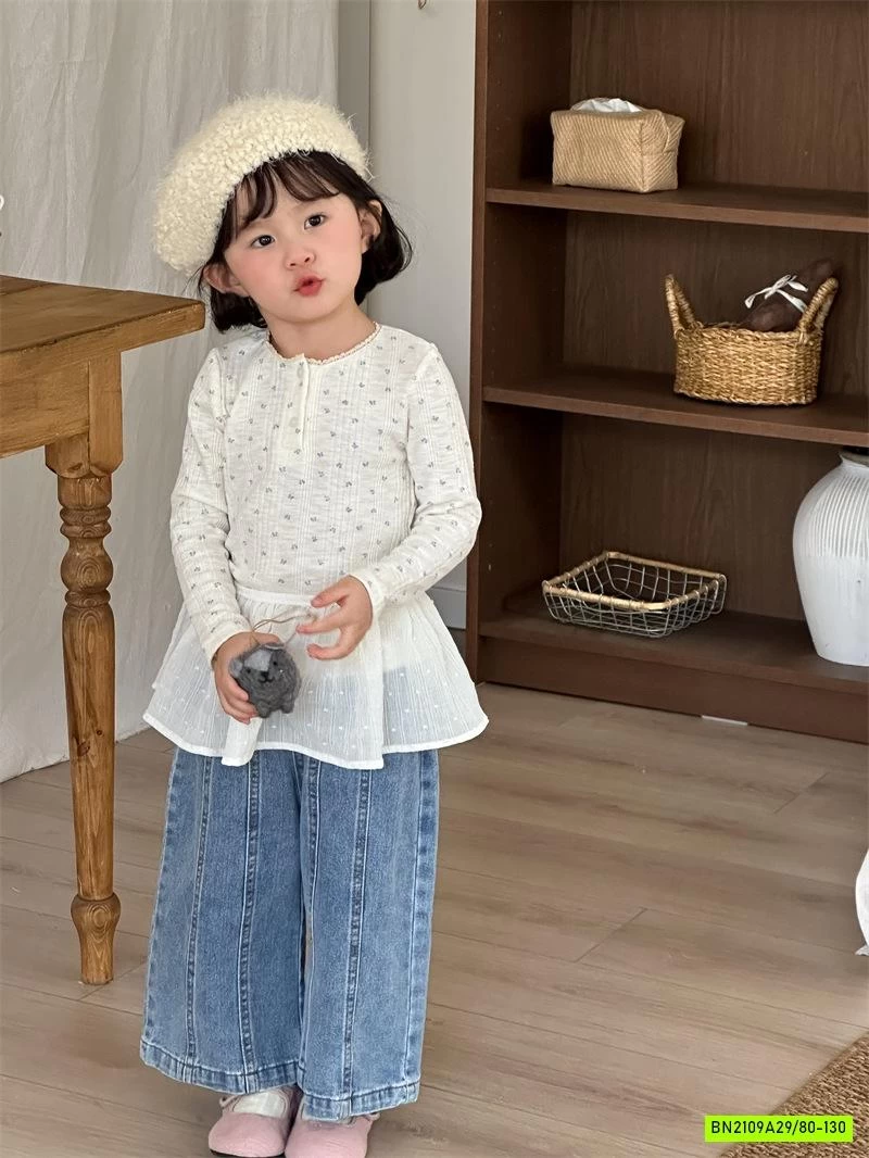 ÁO NỈ HOA NHÍ XINH XẮN