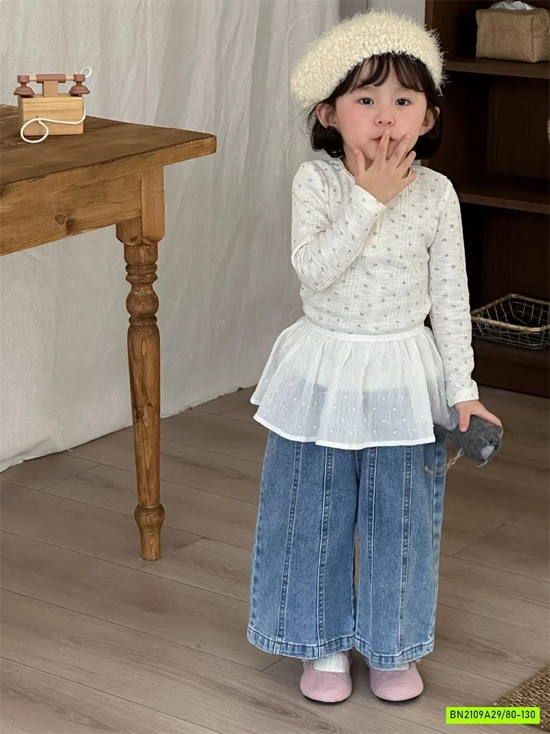 ÁO NỈ HOA NHÍ XINH XẮN