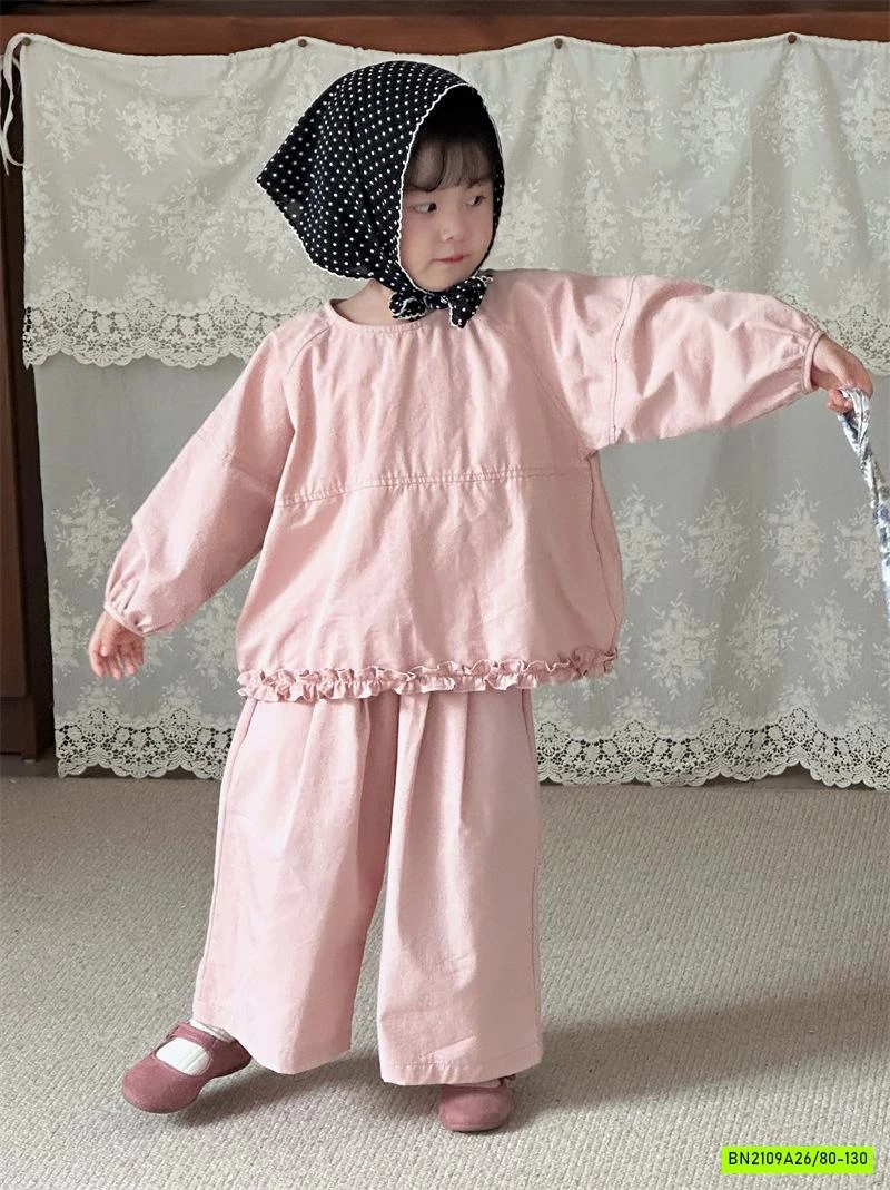 SÉT THÔ BABYDOLL HỒNG VIỀN BÈO