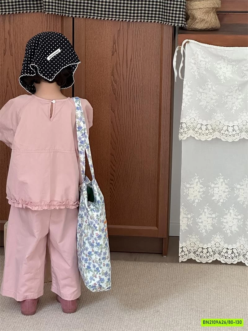 SÉT THÔ BABYDOLL HỒNG VIỀN BÈO