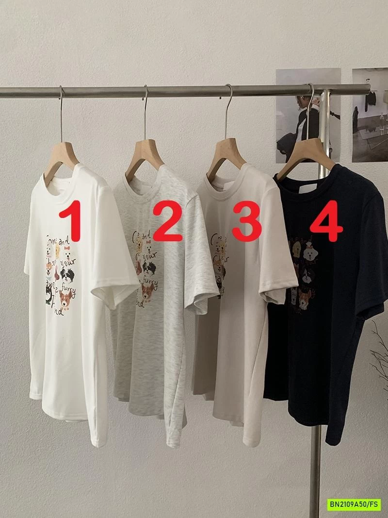 ÁO THUN NGẮN TAY IN GẤU HOẠT HÌNH