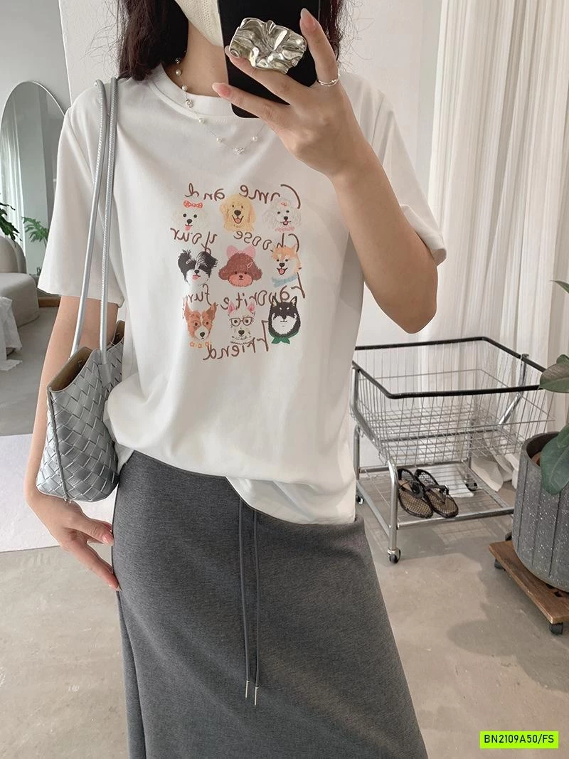 ÁO THUN NGẮN TAY IN GẤU HOẠT HÌNH