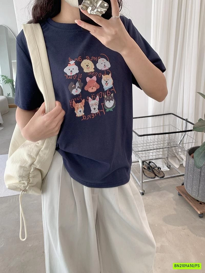 ÁO THUN NGẮN TAY IN GẤU HOẠT HÌNH