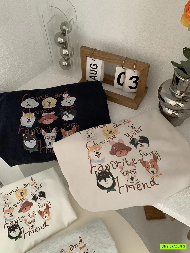 ÁO THUN NGẮN TAY IN GẤU HOẠT HÌNH