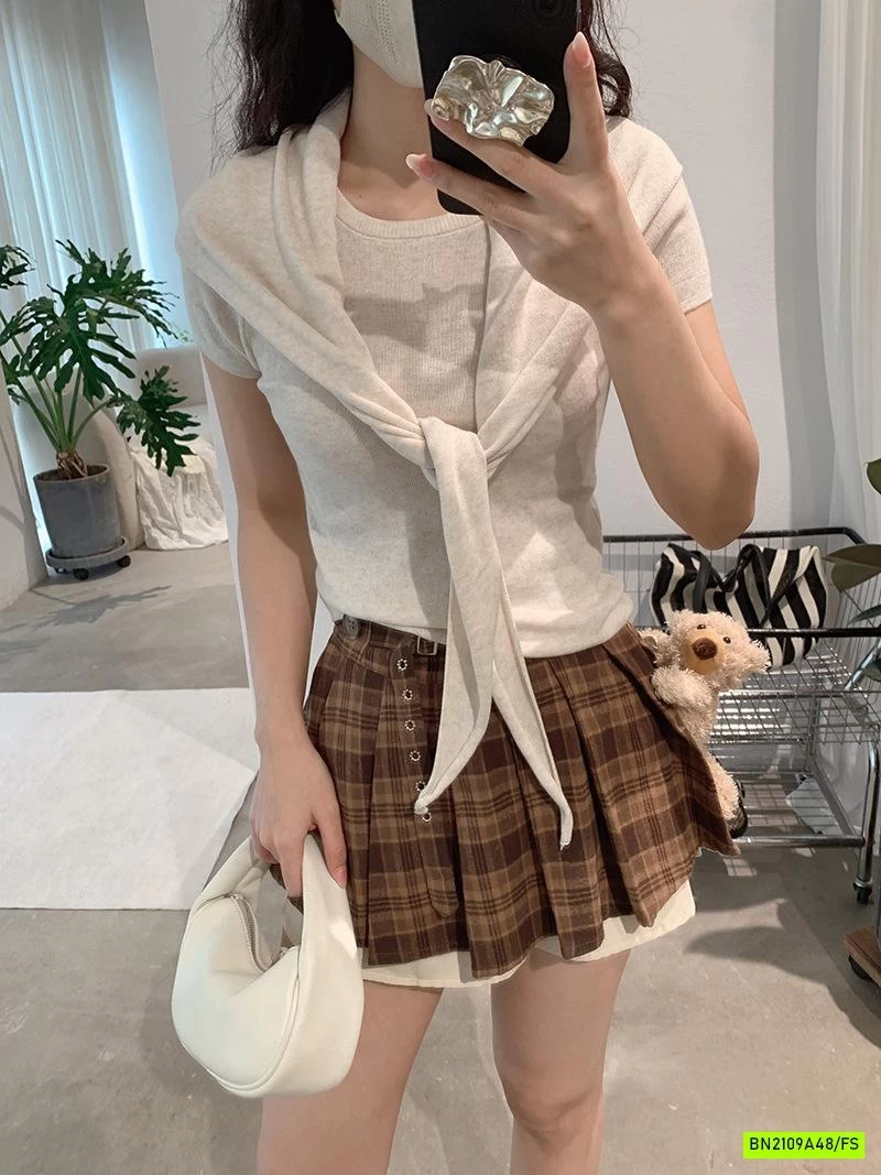 ÁO THUN GIẤY KÈM KHĂN QUÀNG