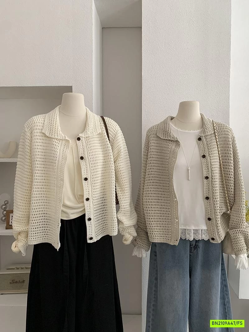 KHOÁC LEN DỆT CỔ BẺ