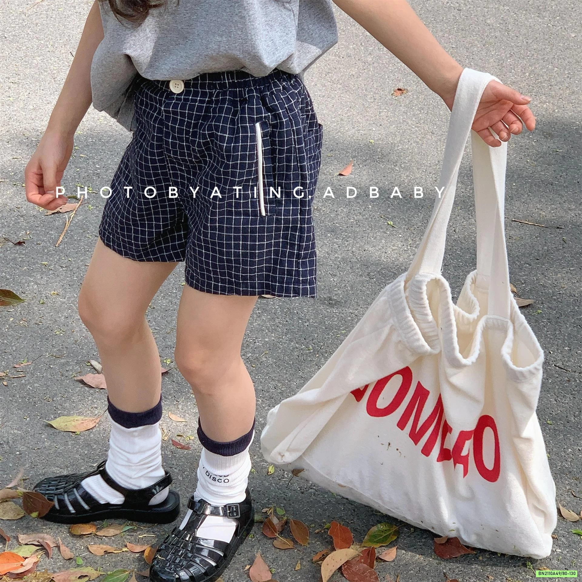 SHORT CARO PHỐI VIỀN TÚI ADBABY