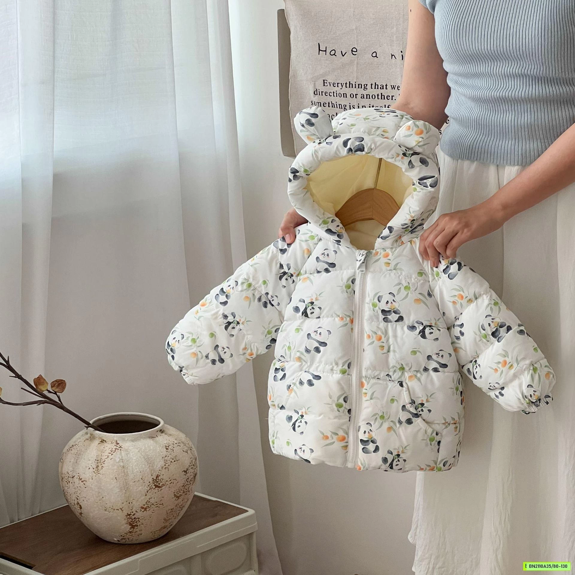 KHOÁC PHAO LÓT NỈ HỌA TIẾT