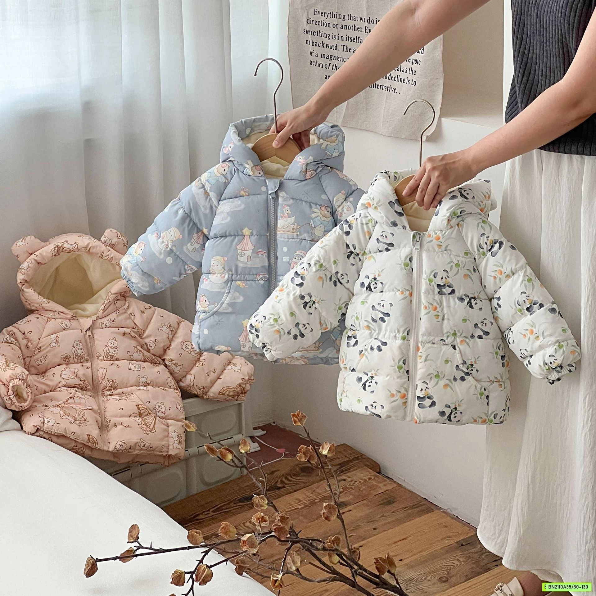 KHOÁC PHAO LÓT NỈ HỌA TIẾT