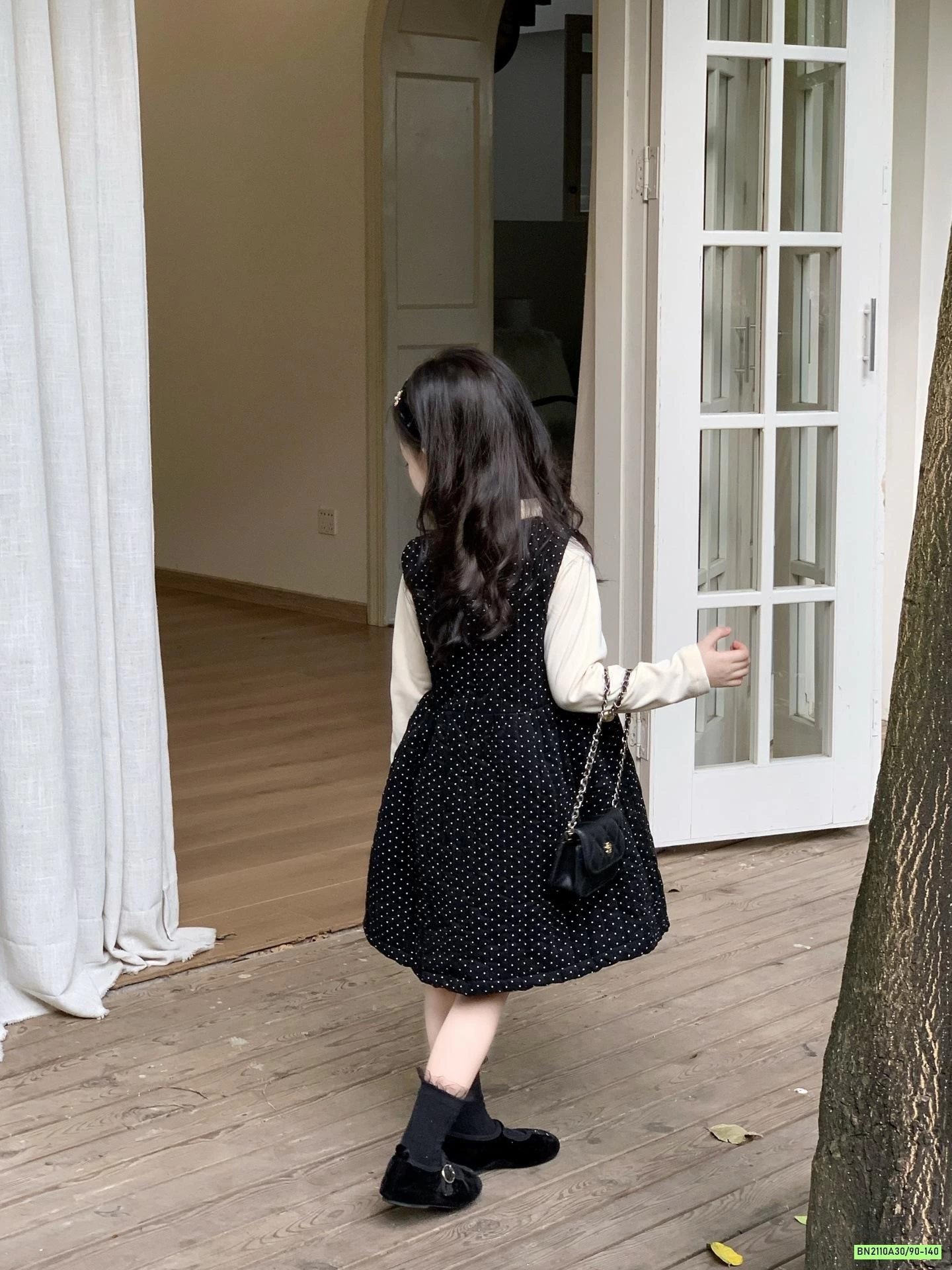 ĐẦM NHUNG CHẤM BI SANG CHẢNH