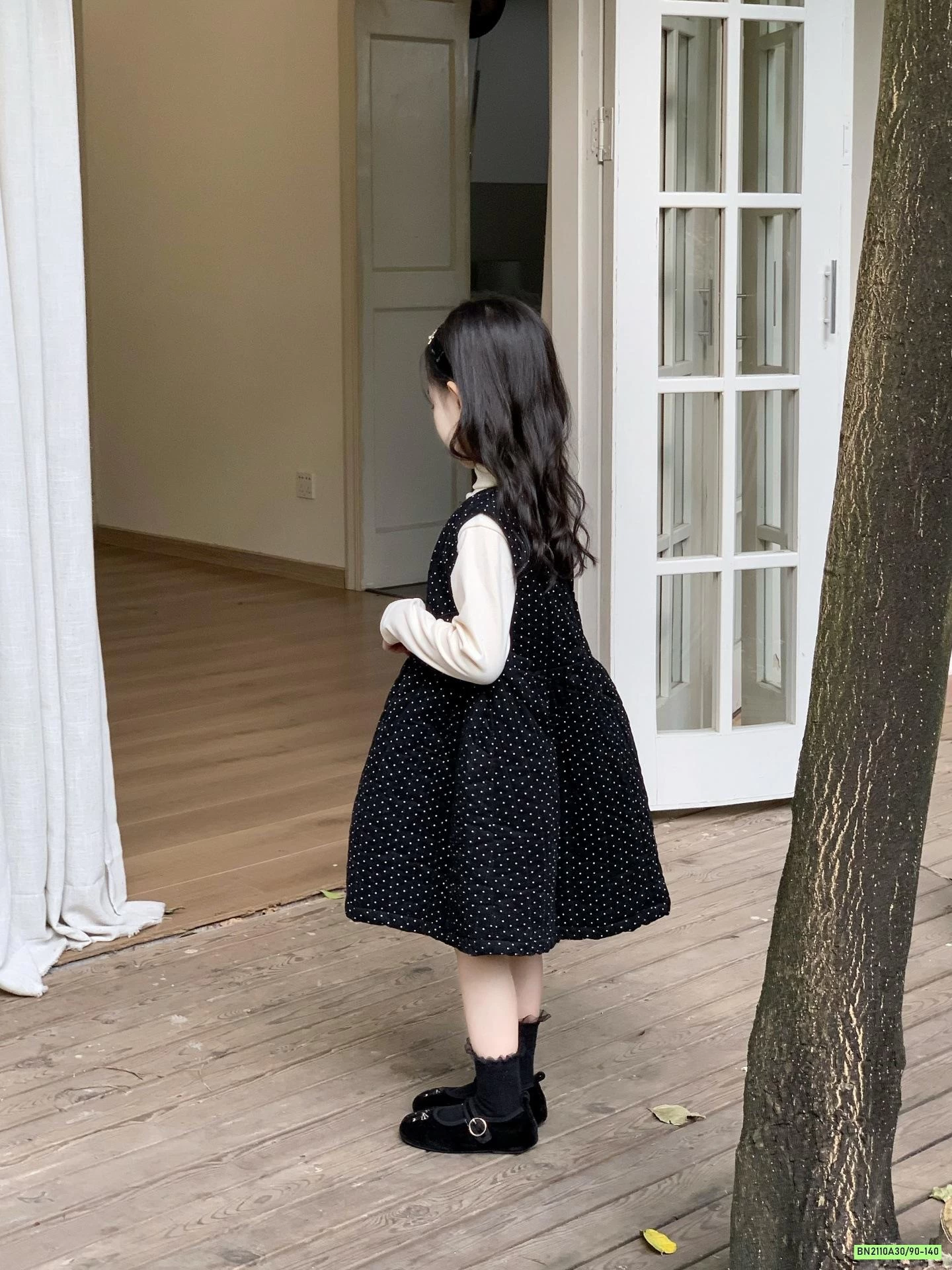 ĐẦM NHUNG CHẤM BI SANG CHẢNH