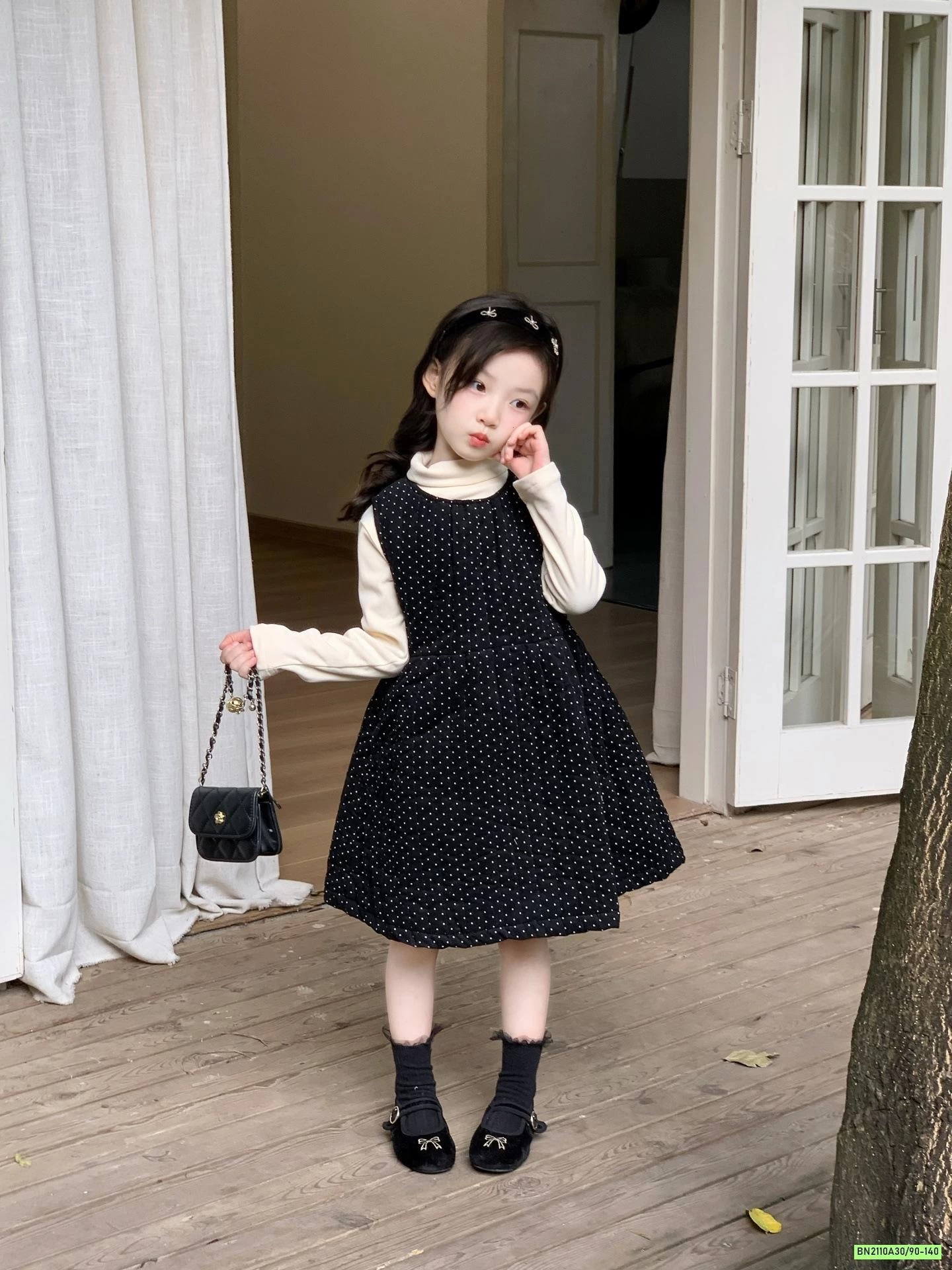 ĐẦM NHUNG CHẤM BI SANG CHẢNH