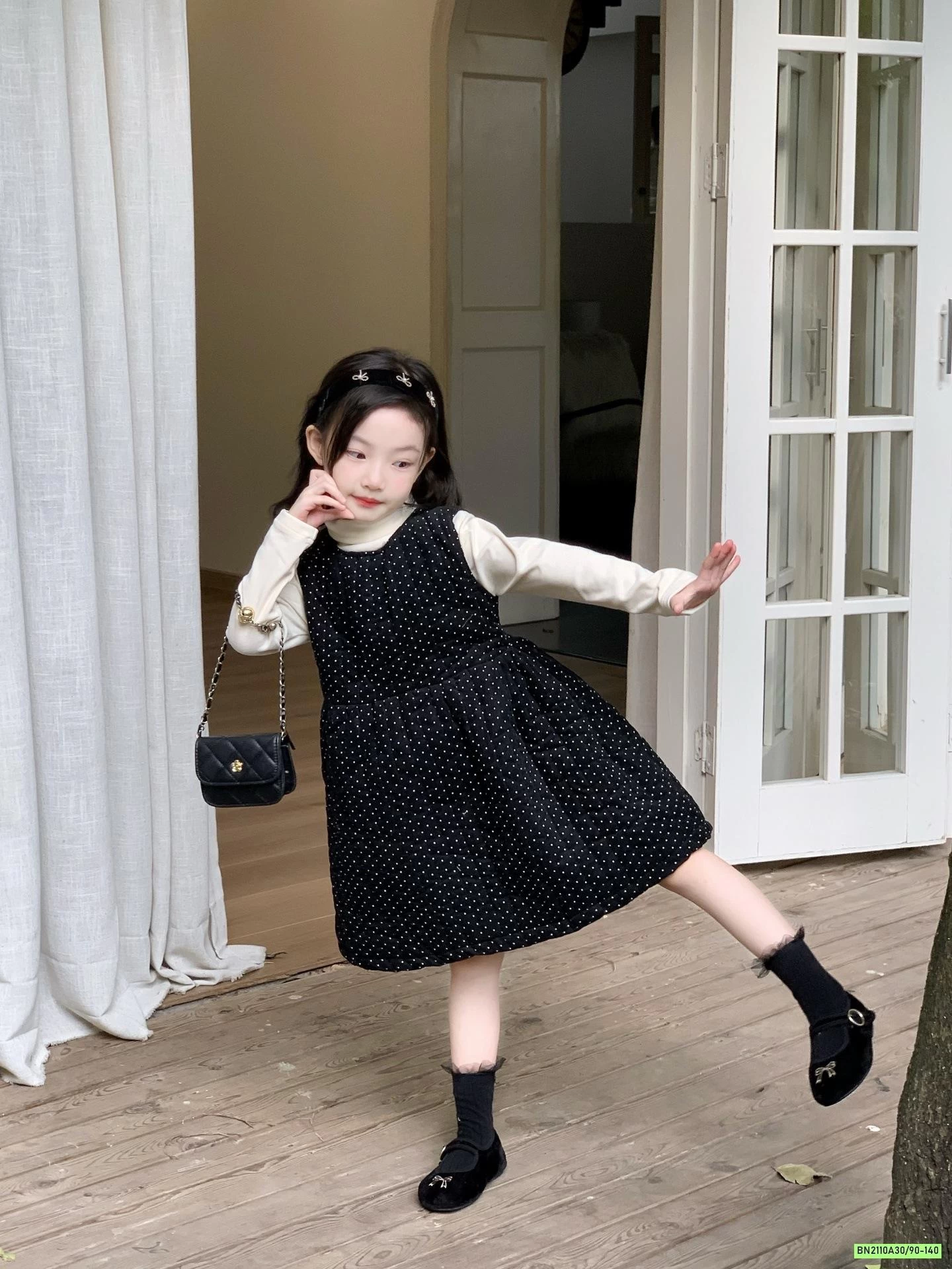 ĐẦM NHUNG CHẤM BI SANG CHẢNH