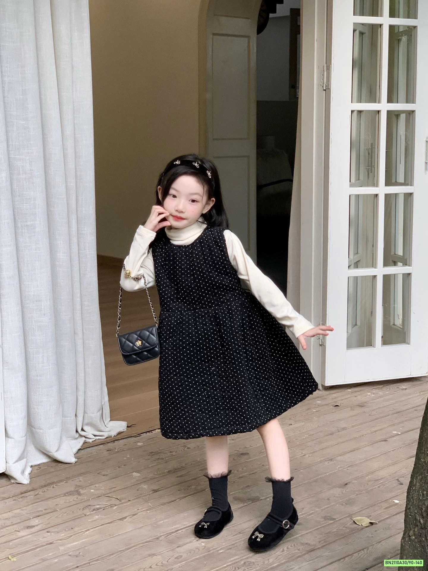 ĐẦM NHUNG CHẤM BI SANG CHẢNH