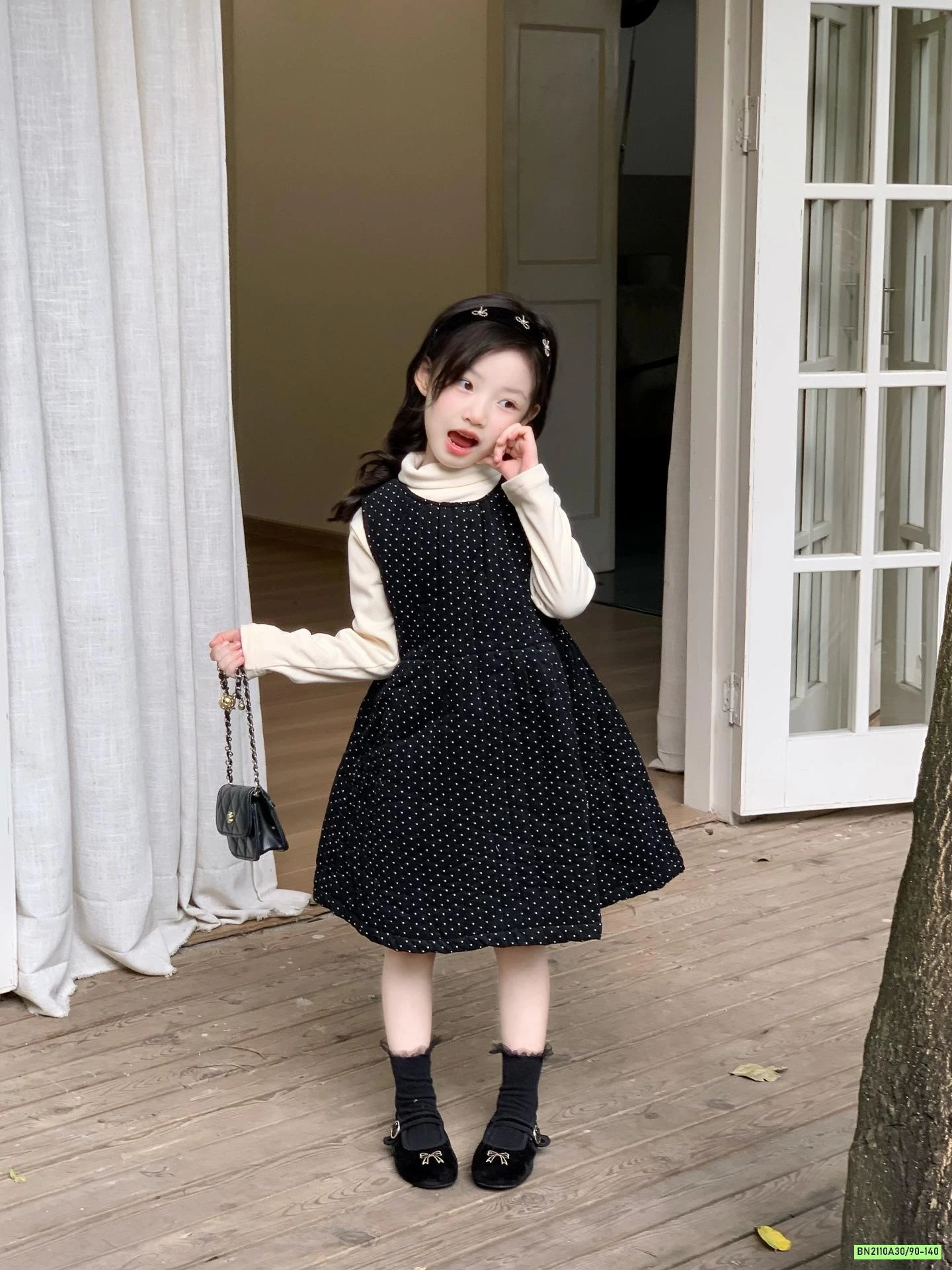 ĐẦM NHUNG CHẤM BI SANG CHẢNH