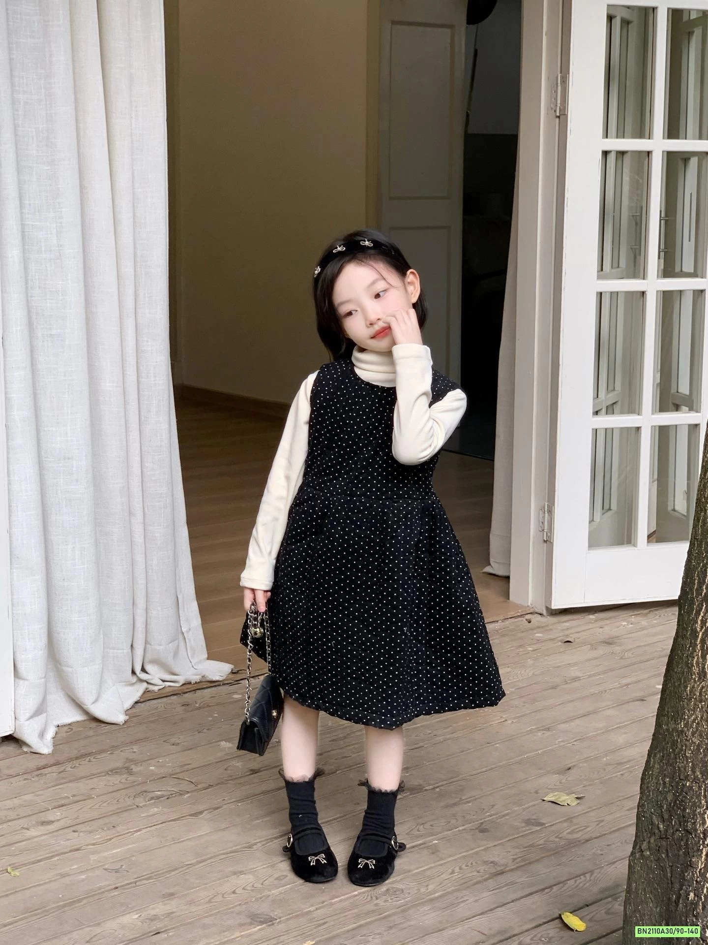 ĐẦM NHUNG CHẤM BI SANG CHẢNH