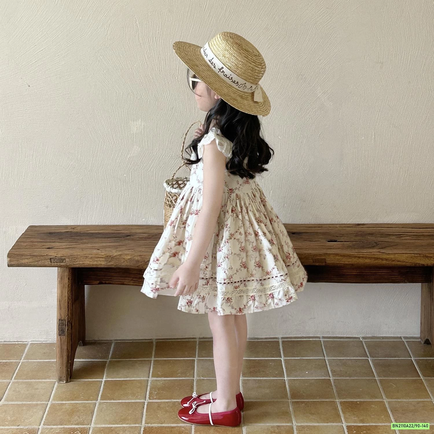 ĐẦM HOA NHÍ CỔ VIỀN REN