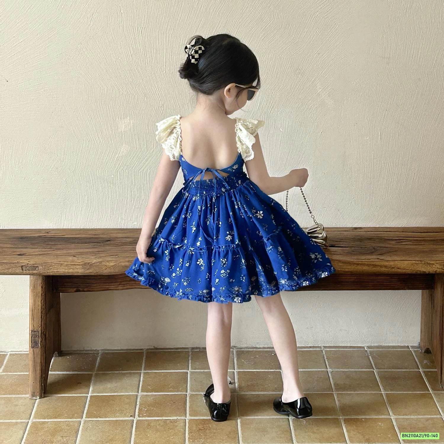 ĐẦM XOÈ XANH COBAN VIỀN REN