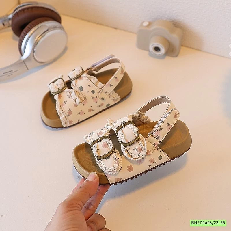 SANDAL QUAI HOA VIỀN REN