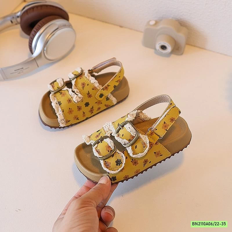 SANDAL QUAI HOA VIỀN REN