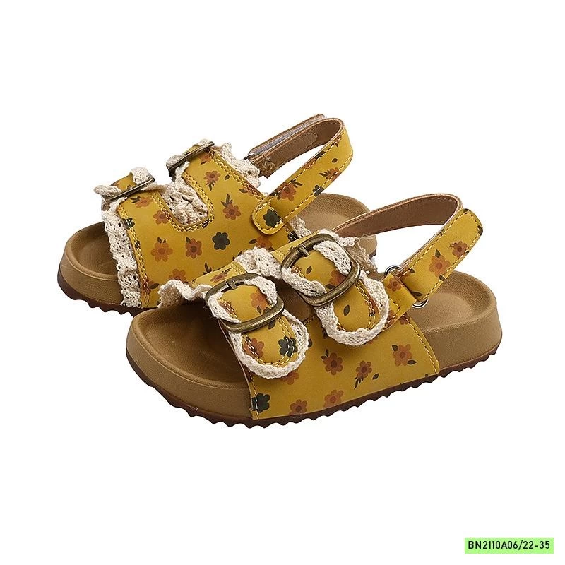 SANDAL QUAI HOA VIỀN REN